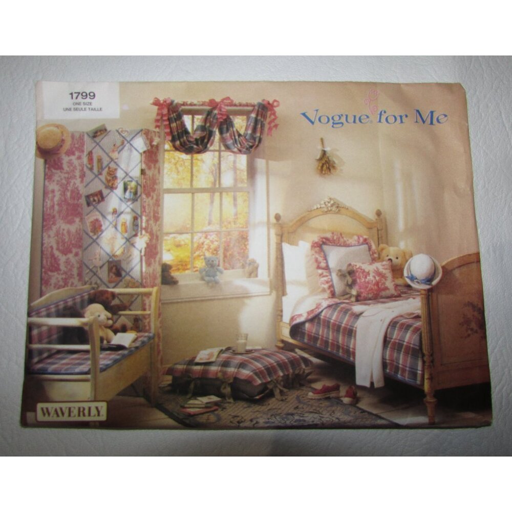 Waverly Designer Collection Girls Bedroom Sewing Pattern - 1799 - NEW